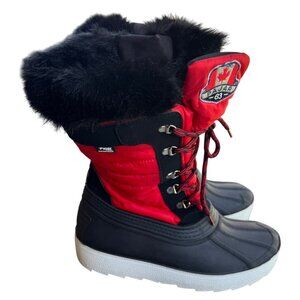 Pajar Canada Debby 2.0 Women's Size 9 Waterproof Lace up Boots Faux Fur Lined